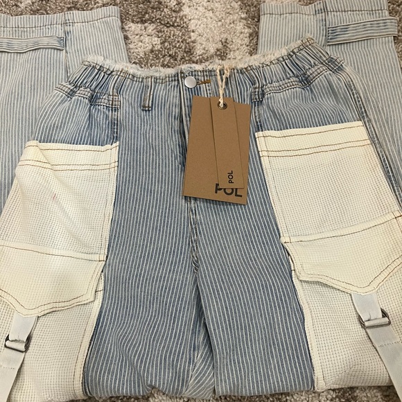 POL Blue and White Striped Pants - Picture 7 of 7